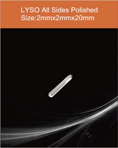 LYSO Ce scintilltion crystal, Cerium doped Lutetium Yttrium Silicate scintillation crystal, LYSO Ce scintillator crystal, 2 x 2 x 20mm